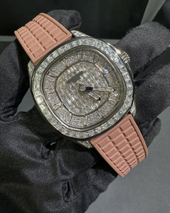 Reloj Mecánico de Lujo con Moissanita, Probador de Diamantes, Reloj Iced Out para Hombre, Bisel de Acero Inoxidable, Reloj de Rapero con Diamantes VVS para Hombre - Product Image 1
