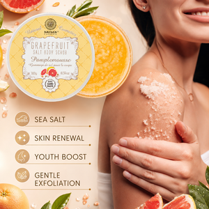 Grapefruit Sea Salt <b>Body</b> <b>Scrub</b> Natural Exfoliating <b>Body</b> <b>Scrub</b> with Cocoa Butter Coconut Oil Grapeseed Oil Vitamin E Moisturizing - Product Image 2