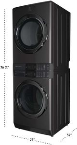 Nuevo Lavador de Carga Frontal de 27 Pulgadas de Ancho con Capacidad de 4.5 Pies Cúbicos Lavadora de 7.4 Cu. Secadora de Ropa a Gas con Control Central - Product Image 3