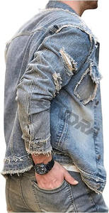 Design personnalisé Vestes en jean pour hommes col montant hiver respirant décontracté vêtements d'extérieur pour hommes - Product Image 5