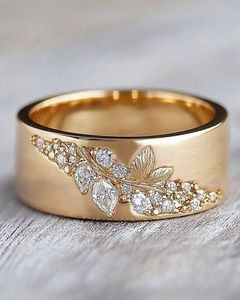 แหวนผู้หญิงสไตล์ทันสมัยประดับโรสโกลด์ ดีไซน์โดดเด่น รับรองโดย IGI เหมาะสำหรับงานปาร์ตี้ งานกลางคืน งานแต่งงาน - Product Image 2