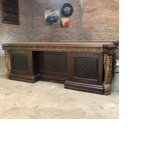 Bureau de travail moderne en teck avec tiroirs pour ordinateur et comptabilité - Product Image 5