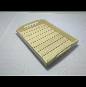 Plateau de service de nourriture de petit déjeuner en bois pour les Restaurants d'hôtel, fabriqué à la main de haute qualité finition petite et moyenne taille prix de gros - Product Image 4