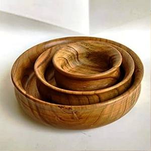 Bol décoratif design en bois avec écorce d'arbre fabriqué en Inde - Product Image 6