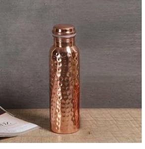 Hammered Designer <b>Copper</b> <b>Water</b> <b>Bottle</b> Perfect For Daily Use Office And Travel Hydration Use for Drinking <b>Water</b> <b>Bottle</b> - Product Image 5