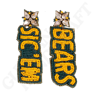 ต่างหูลูกปัดรูปหมูของมหาวิทยาลัยอาร์คันซัสเครื่องประดับวันแห่งเกมสีแดงและสีขาวเหมาะสำหรับเด็กผู้หญิง - Product Image 3