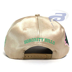 Alfa |   Kapa |   Gorra de Béisbol de Satén con Bordado 3D de la Hermandad Alpha, Elegante Gorra Ajustable con Letras Griegas y Cierre a Presión, Transpirable - Product Image 3