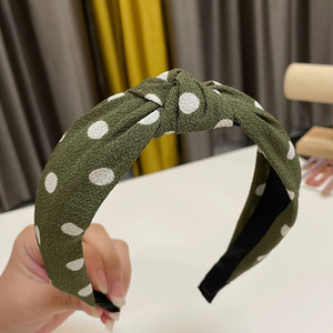 Bandeaux noués à pois vintage pour femmes et filles, bandeau torsadé antidérapant pour femmes et filles, bandeau d'<span class=keywords><strong>Halloween</strong></span> et de Noël - Product Image 5