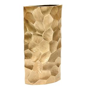 Jarrón de mesa de flores de aluminio de diseño de lujo moderno, forma única, hecho a mano, Metal fundido, decoración superior personalizable para el hogar - Product Image 1