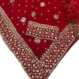 Indien/pakistanais Sona Chandi Salwar Kameez costume ensemble pour femmes prêt à porter indien Punjabi Goota robe Patiala fête porter robe - Product Image 1