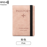 Nouvelle mode, porte-passeport léger antivol RFID en PU, avec fermeture éclair et fermeture à pression, sac de voyage multifonctionnel pour documents, idéal pour les affaires