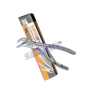 Pince d'extraction manuelle Fig 150S Cryer pour les dents des enfants Motif américain en acier inoxydable allemand de qualité chirurgicale - Product Image 4