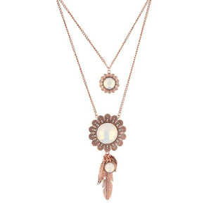 Urthn Rose Gold Plated 2-Layer Crystal Stone <b>Fine</b> <b>Choker</b> <b>Necklace</b> 1110508A - Product Image 1