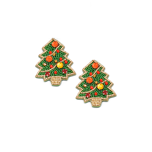 Broche de Ángel Navideño Bordado, Broche de Árbol de Navidad con Cuentas, Elegante Broche de Árbol de Navidad para Regalo de Boda - Product Image 1