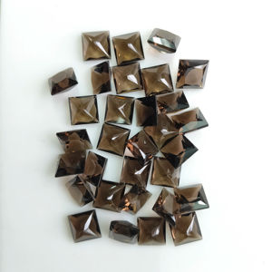 ควอตซ์สีน้ำตาลธรรมชาติ 10 มม. ทรงสี่เหลี่ยมเจ้าหญิงคัท คุณภาพดีที่สุด พลอยหลวมสำหรับทำเครื่องประดับและสร้อยคอ - Product Image 1