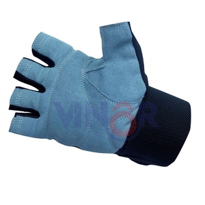 Gants de musculation en cuir et caoutchouc personnalisés avec logo de salle de sport, prix bas, accessoire de fitness haut de gamme - Product Image 6