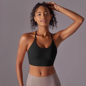 Soutien-gorge de sport imprimé personnalisé à haute élasticité pour Fitness Running Qualité OEM Service Sans couture et Doublure en spandex grande taille - Product Image 2