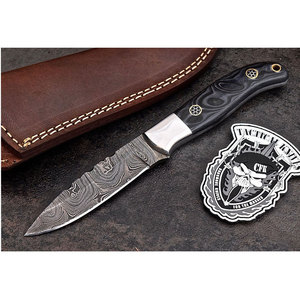 Couteau de chasse fait main en acier damas personnalisé manche en bois de haute qualité et lame en acier inoxydable pour le camping Support OEM pour le bricolage - Product Image 2