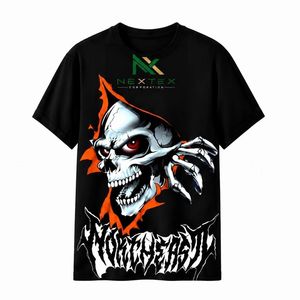 Custom Mens <b>Gothic</b> Skull Print Oversized <b>T</b> <b>Shirt</b> Summer Casual Hip Hop Streetwear Tee Breathable Cotton Graphic Clothing - Product Image 3
