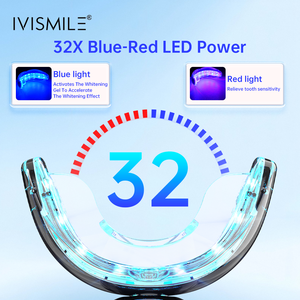 Kits de blanchiment dentaire professionnels sans fil à 32 LED avec gel certifié CE/FCC, étiquette privée OEM/ODM pour usage domestique - Product Image 4
