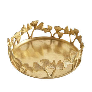 Premium Vintage Modern Luxury Fancy Modern Hot Sale Bandeja de servicio de forma redonda Acabado dorado para decoración del hogar y uso en la cocina - Product Image 3