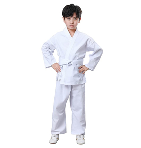 Ensemble d'uniformes de karaté légers pour enfants et adultes avec ceinture extensible pour la formation d'arts martiaux karaté judo BJJ costume prix bon marché - Product Image 1