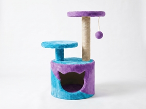 Amistar Azure Rainbow – Premium All Size Cat Scratcher, Colorful Sisal <b>Post</b>, Fun & Durable Cat Playground - Product Image 6