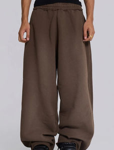 2024 Custom Logo Blank Baggy <b>Sweatpants</b> <b>Oversized</b> Wide Straight Leg Fleece Terry Soft Heavyweight <b>Sweatpants</b> for Men - Product Image 4