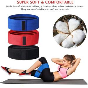 Bandas de glúteos de tela de poliéster con logotipo personalizado, Juego de 3 bandas de cadera, bandas de glúteos de alta resistencia elásticas ecológicas para Yoga - Product Image 3