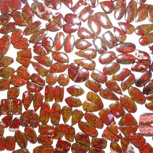 Paire d'agates naturelles du Maroc Paire de pierres précieuses en vrac pour boucles d'oreilles Forme de mélange personnalisable Non améliorée - Product Image 3