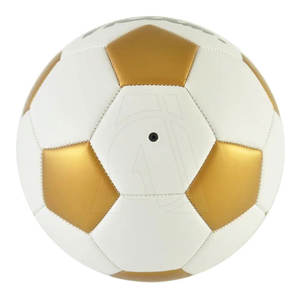 2025 Ballon de football de taille 5 de vente chaude du fabricant professionnel blanc doré - Product Image 3