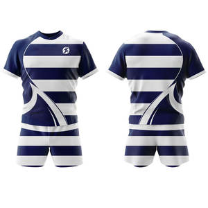 Vente en gros de maillots et shorts de rugby cousus pour hommes, uniforme de rugby professionnel de style motif personnalisé - Product Image 1