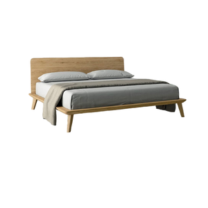 Ensemble complet de luxe moderne en bois massif très grand lit double pour chambre d'hôtel Style minimaliste en bois massif - Product Image 1