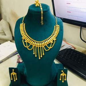 DDP classique 24K plaqué or Vintage Comores Mayotte ensemble de bijoux 24 carats cuivre collier boucles d'oreilles pour USA France anniversaires - Product Image 6