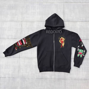 Vêtements de rue de qualité supérieure personnalisés pour hommes, sweat à capuche zippé surdimensionné et lourd, vente en gros, sweats à capuche personnalisés de haute qualité pour garçons - Product Image 1