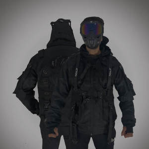 Veste d'hiver pour hommes imperméable et respirante Holy Graill Techwear vente en gros de veste à capuche noire personnalisée avec un design Streetwear élégant - Product Image 1