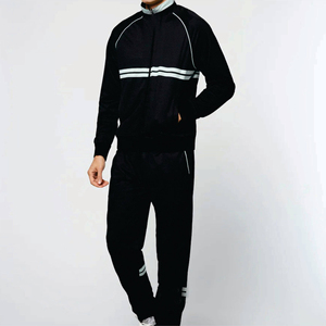 Veste de survêtement d'hiver noire unie personnalisée avec cordon de serrage, 100% coton, vêtements de sport légers, vêtements d'entraînement pour hommes - Product Image 5