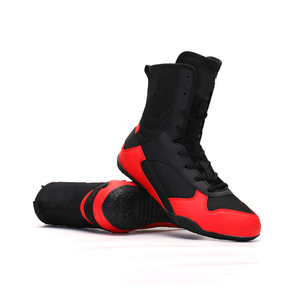 Professional <b>Boxing</b> Boots Synthetic Leather Upper Lace-Up Closure Non-Slip Sole Breathable Lightweight Design for <b>Ring</b> - Product Image 5