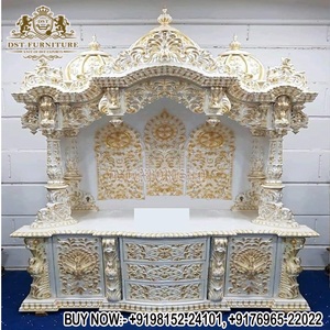 Buy Traditional Walnut Polish <b>Teak</b> <b>Wood</b> Hand Carved Mandir/Temple Home Decor Customized Size <b>Sale</b> - Product Image 5