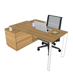 Patas de Escritorio Ejecutivo Minimalistas para Oficina con Estructura Triangular de Acero de 1400x700mm y Base de Gabinete Enlazable - Product Image 6