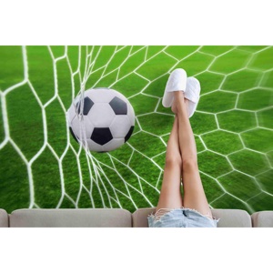 พรมพิมพ์ลาย - ของตกแต่งห้องนั่งเล่นธีมกีฬา ลายฟุตบอลแบบกำหนดเอง พร้อมพรมขนนุ่ม - Product Image 5