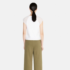 T-Shirt imprimé 100% coton pour femmes, vêtements d'été, en gros, OEM, personnalisé, décontracté, fournisseur de BD - Product Image 6