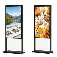 Affichage numérique LCD double face sur pied avec animation, haute luminosité, écran publicitaire Android pour magasin de détail