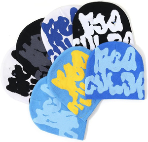 Obtenez des bonnets en mohair jacquard personnalisés, chauds, avec logo personnalisé, toques d'hiver, chapeaux à revers pour unisexe et attrait extérieur - Product Image 1