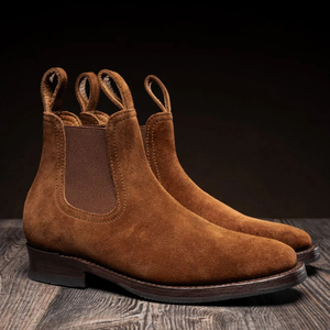 Botas de cuero genuino de estilo occidental de alta calidad para adultos Nuevas botas de cuero de estilo vintage clásico para hombres - Product Image 1