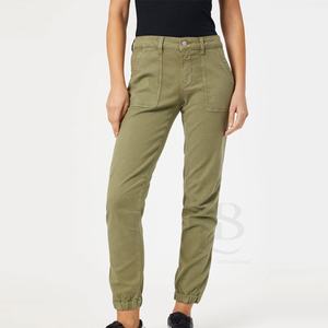 Pantalones cargo de mujer a la moda con diseño de logotipo personalizado éxito de ventas pantalones cargo de mujer rectos lavados informales de alta calidad servicio OEM - Product Image 4