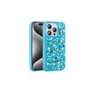 Coque de protection en silicone de luxe avec strass brillants pour iPhone 15 Pro, série ASMA Linea, étui de téléphone élégant - Product Image 1