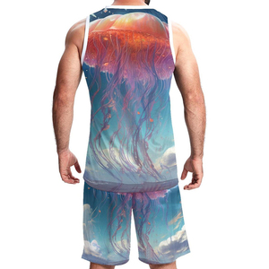 Pantalones cortos de baloncesto de verano para hombre, cómodos y transpirables, deportivos, Bsci con logotipo personalizable, camiseta de baloncesto de talla grande - Product Image 2
