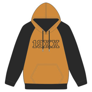 Sweat à capuche brodé Alpha APA Premium Or Vieilli & Noir Manches Raglan Vêtements de Fraternité Grecque Divine Nine Année de Fondation 190X - Product Image 2