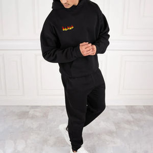 Alta calidad Multi Color hombres invierno Casual DTF Logo personalizable 100% algodón polar chándal conjuntos gimnasio desgaste pulóver Sudadera con capucha - Product Image 4